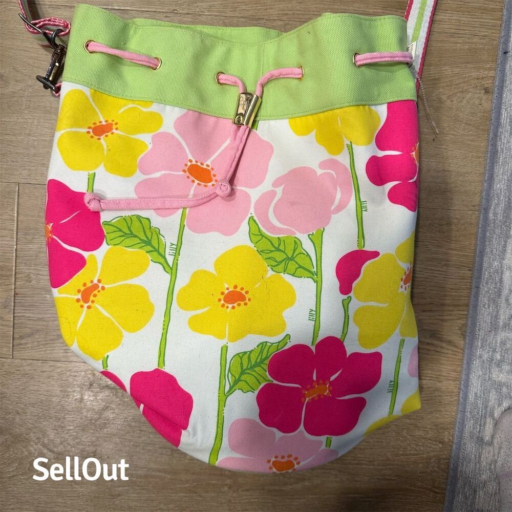 Lilly Pulitzer Floral Shoulder Bag - Pink, Yellow, Green